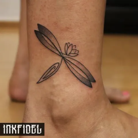 Inkfidel - dragonfly lotus