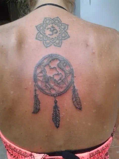 Narasimha tattoo Lotus & aum
