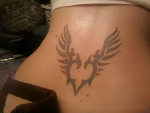 Rosaria - Tribal winged heart