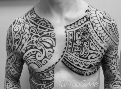 Tanne - Polynesian chest and sleeves