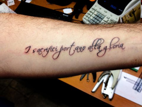 Alessio - Sacrifices to glory: real inked placement tattoo photo thumbnail