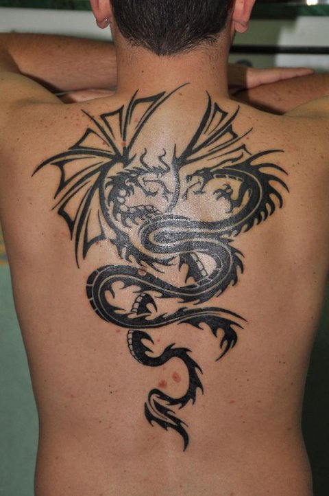Alex - Dragons: real inked placement tattoo photo thumbnail