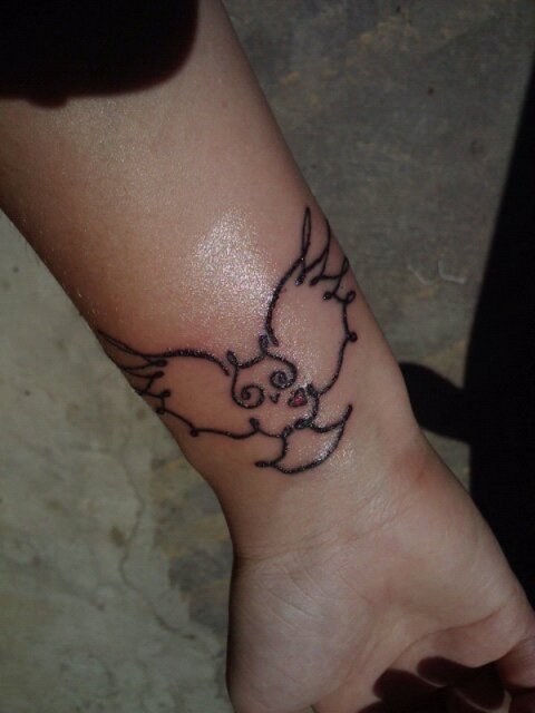 Amaryllis - Owl: real inked placement tattoo photo thumbnail