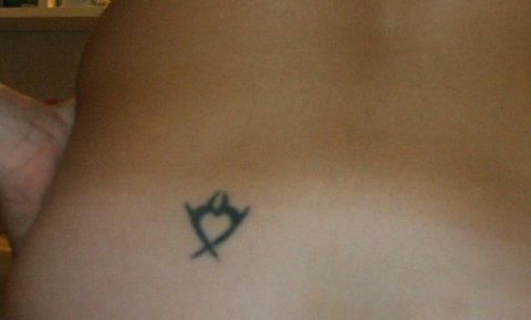 Ania - Tribal heart: real inked placement tattoo photo thumbnail