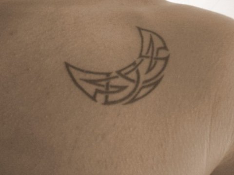 Antonio - Celtic moon: real inked placement tattoo photo thumbnail