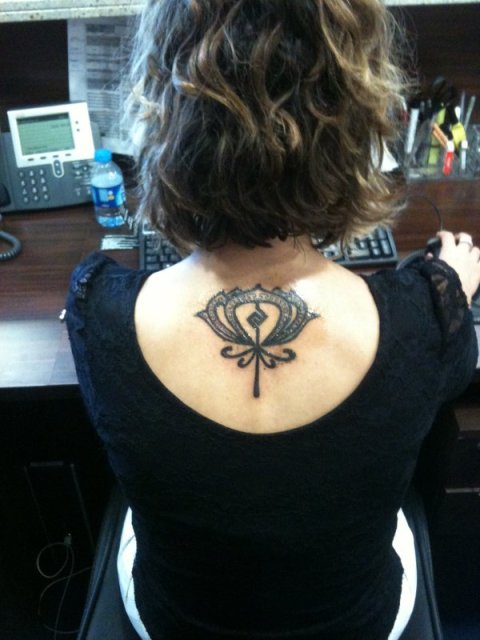 Damla - Aztec lotus: real inked placement tattoo photo thumbnail