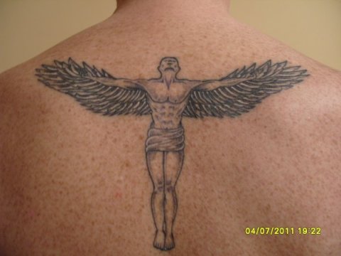 Dario - Angel: real inked placement tattoo photo thumbnail