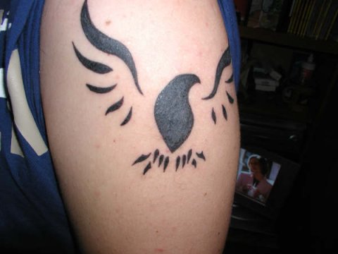 Davide - Aquila in volo: real inked placement tattoo photo thumbnail