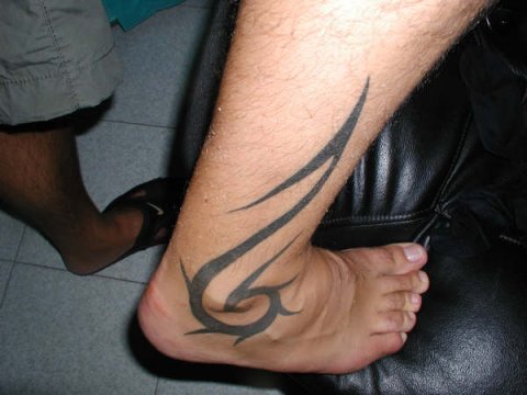 Davide - Tribale: real inked placement tattoo photo thumbnail