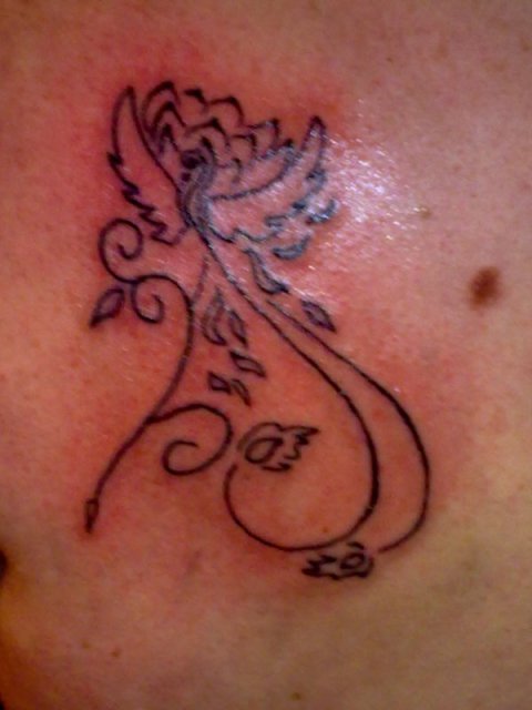 Evil Zone - Phoenix and lotus: real inked placement tattoo photo thumbnail