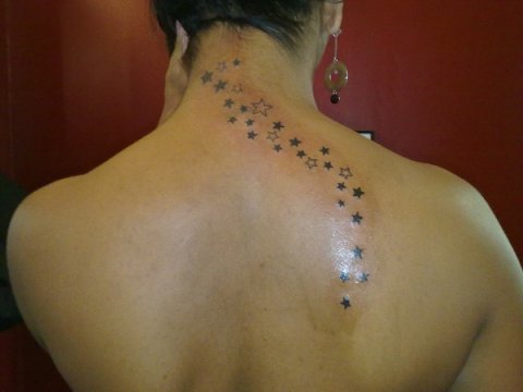 Evilzone - Stars: real inked placement tattoo photo thumbnail