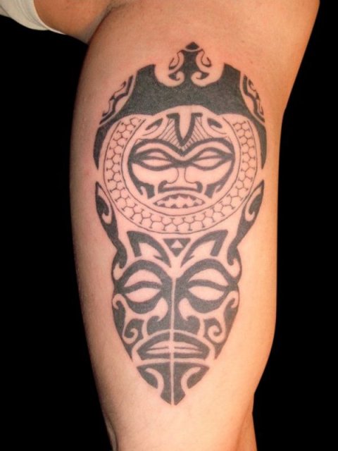 Evilzone - Tribal: real inked placement tattoo photo thumbnail