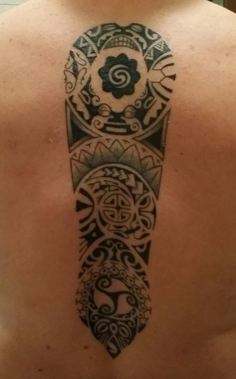 Gigi - Polynesia Borneo: real inked placement tattoo photo thumbnail