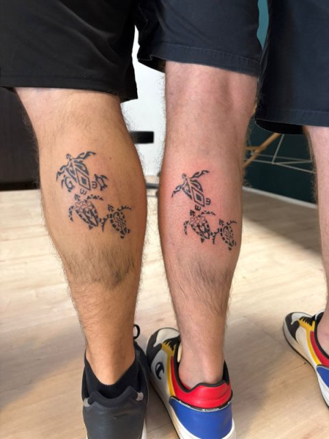 Giorgio - 3 turtles: real inked placement tattoo photo thumbnail