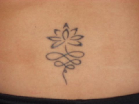 Giusy - Lotus: real inked placement tattoo photo thumbnail