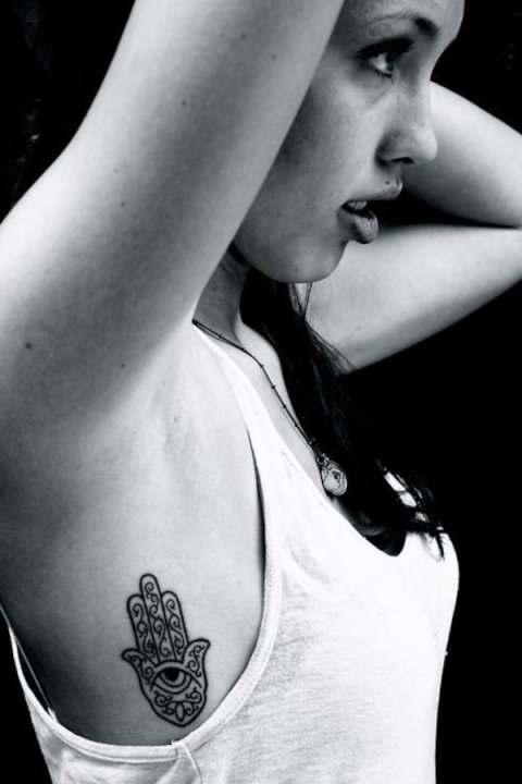 Guest - Hamsa: real inked placement tattoo photo thumbnail