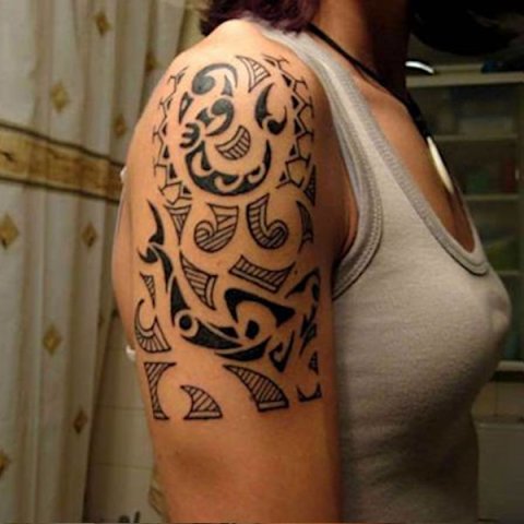 Guest - Polynesian band: real inked placement tattoo photo thumbnail