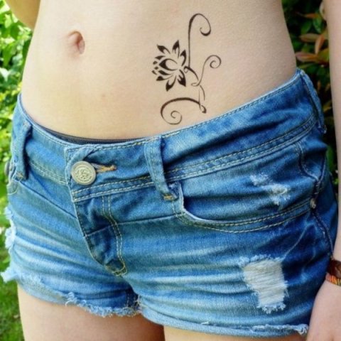 Guest - lotus flower: real inked placement tattoo photo thumbnail