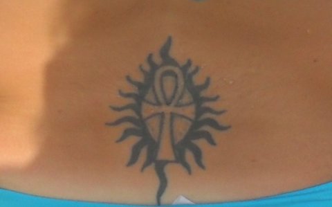Ivonne - Sun Ankh: real inked placement tattoo photo thumbnail