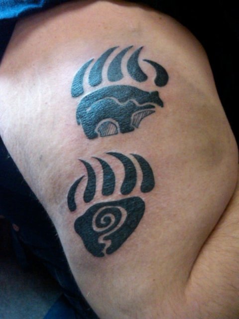 Jake - Bear paws: real inked placement tattoo photo thumbnail