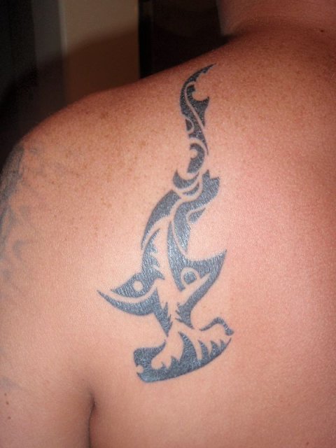 James - Hammerhead shark: real inked placement tattoo photo thumbnail