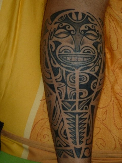 Lorenzo - Marquesan style: real inked placement tattoo photo thumbnail