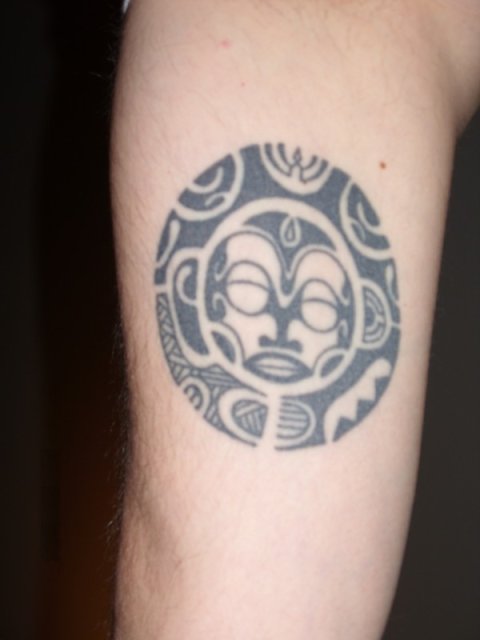 Luigi - Polynesian: real inked placement tattoo photo thumbnail