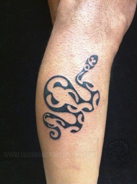 Marchini - Snake: real inked placement tattoo photo thumbnail