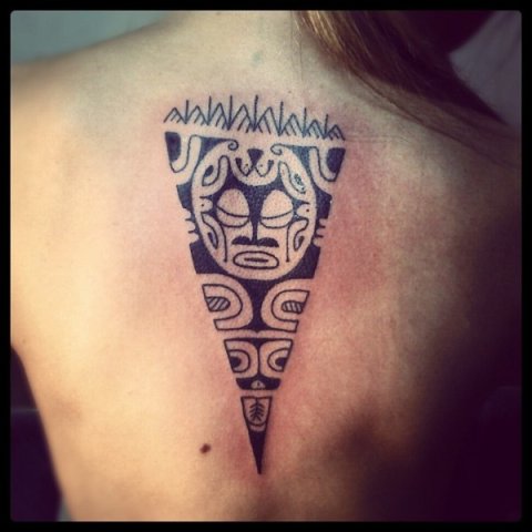 Marina - Polynesian: real inked placement tattoo photo thumbnail