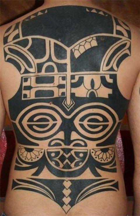Mos - Marquesan style: real inked placement tattoo photo thumbnail