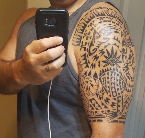 Noel - Dinosaur: real inked placement tattoo photo thumbnail