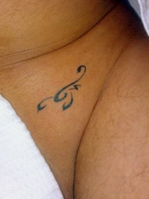 Rob - Stylized scorpion: real inked placement tattoo photo thumbnail
