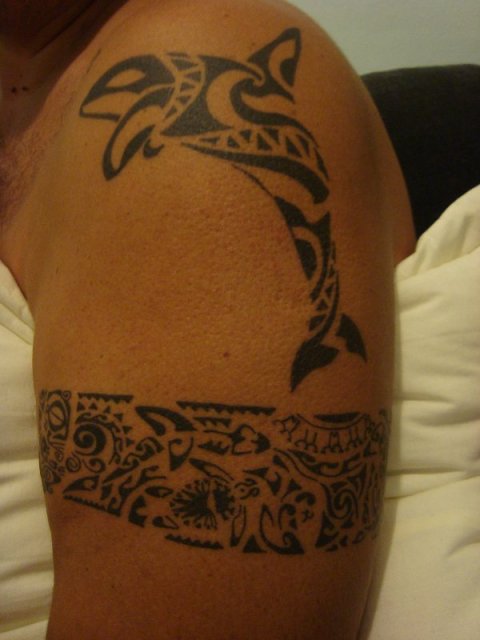 Rodney - Ukaipo and orca: real inked placement tattoo photo thumbnail