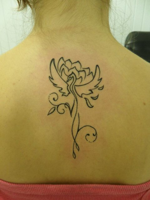 Sam - Phoenix lotus: real inked placement tattoo photo thumbnail