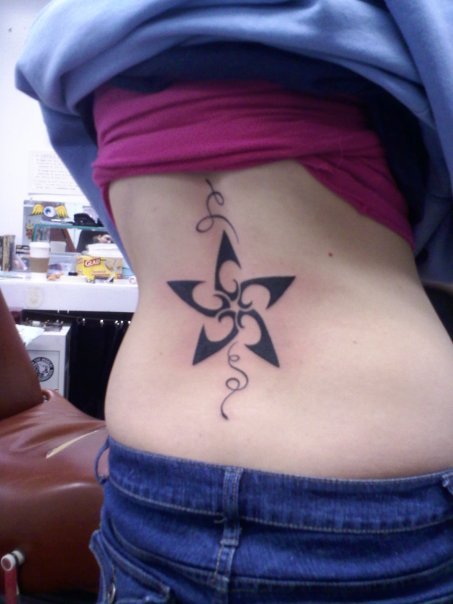 Saswa - Flower star: real inked placement tattoo photo thumbnail