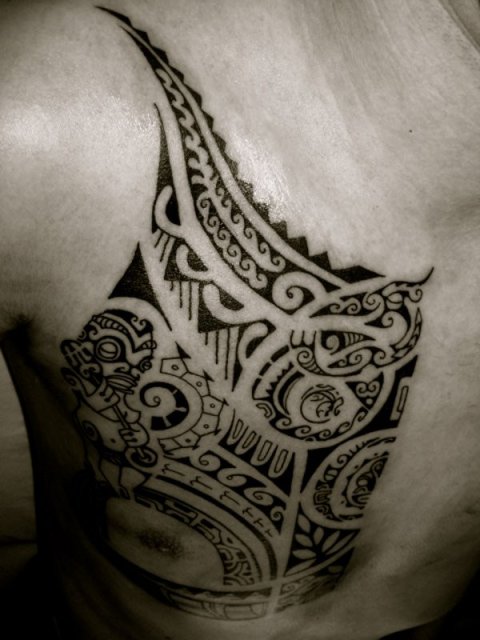 Tanne - Polynesian: real inked placement tattoo photo thumbnail