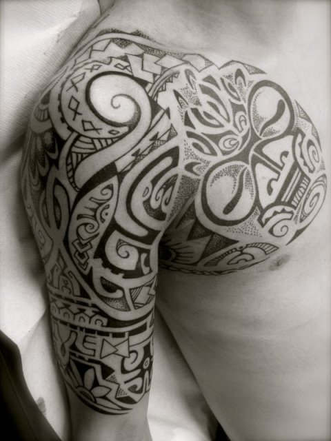 Tanne - mixed piece: real inked placement tattoo photo thumbnail