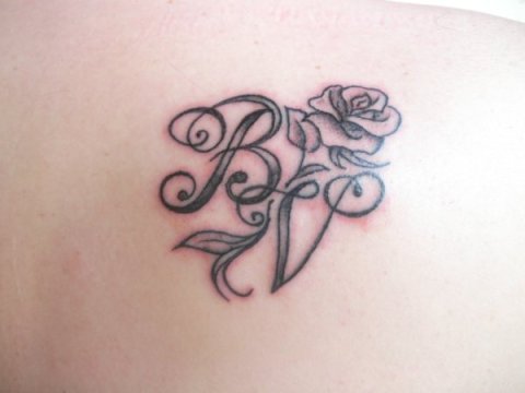 Valerio - B+V Rose: real inked placement tattoo photo thumbnail