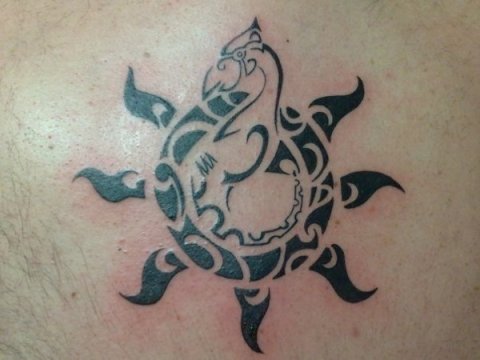 Gianluca - Sun Manaia: real inked placement tattoo photo thumbnail