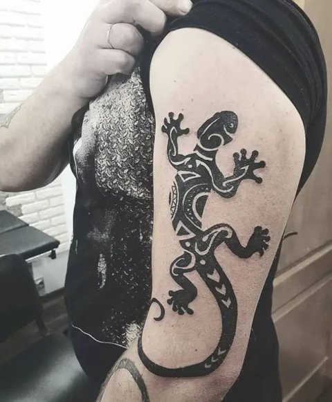 Guest - Lizard: real inked placement tattoo photo thumbnail