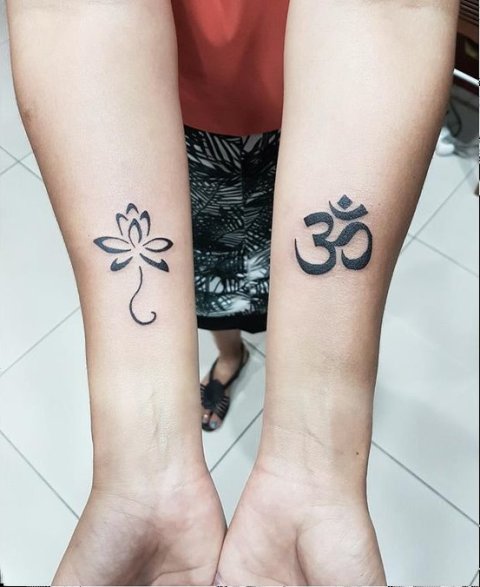 Guest - lotus & aum: real inked placement tattoo photo thumbnail